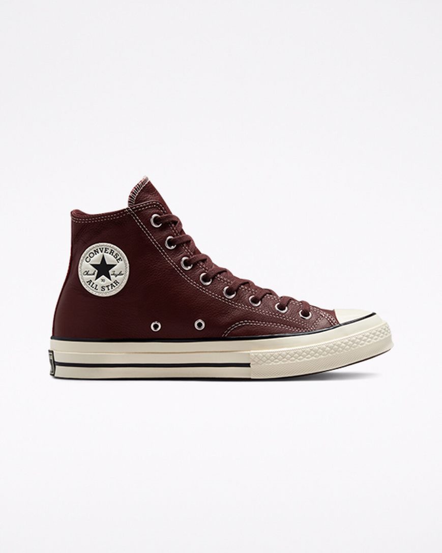 Dámské Boty Vysoké Converse Chuck 70 Læder Seasonal Color Vínové | CZ MESZ20